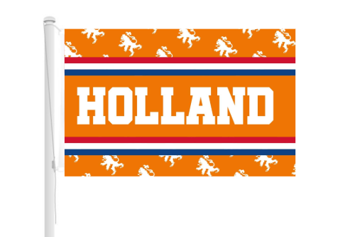 Oranje Holland met leeuwen vlag